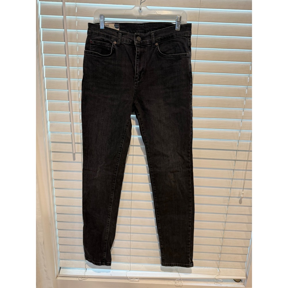 Marine Layer Original Slim Jeans‎ Mens 33x32 Faded Black Charcoal Stretch Denim